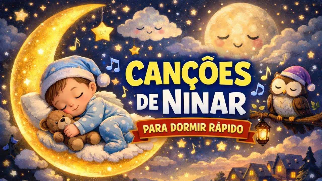Canções de Ninar para Dormir em 3 minutos I Para Relaxar e Acalmar o Bebê ou a Criança