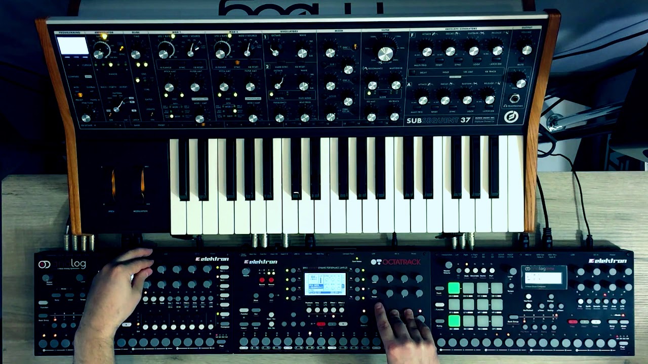 Dark Techno Live Act = Elektron Octatrack + Analog Four + Analog Rytm + Moog Subsequent37