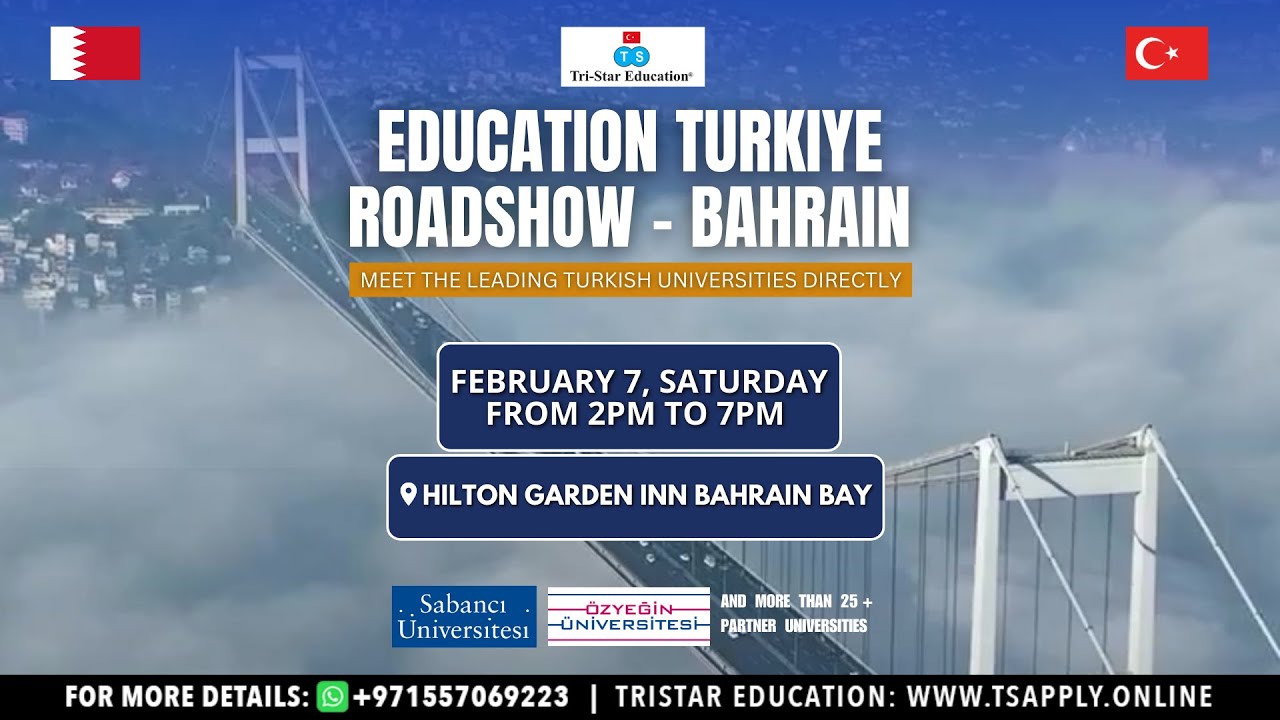 🎓 Get Ready for the Education Turkiye Roadshow – Bahrain 🇹🇷🇧🇭