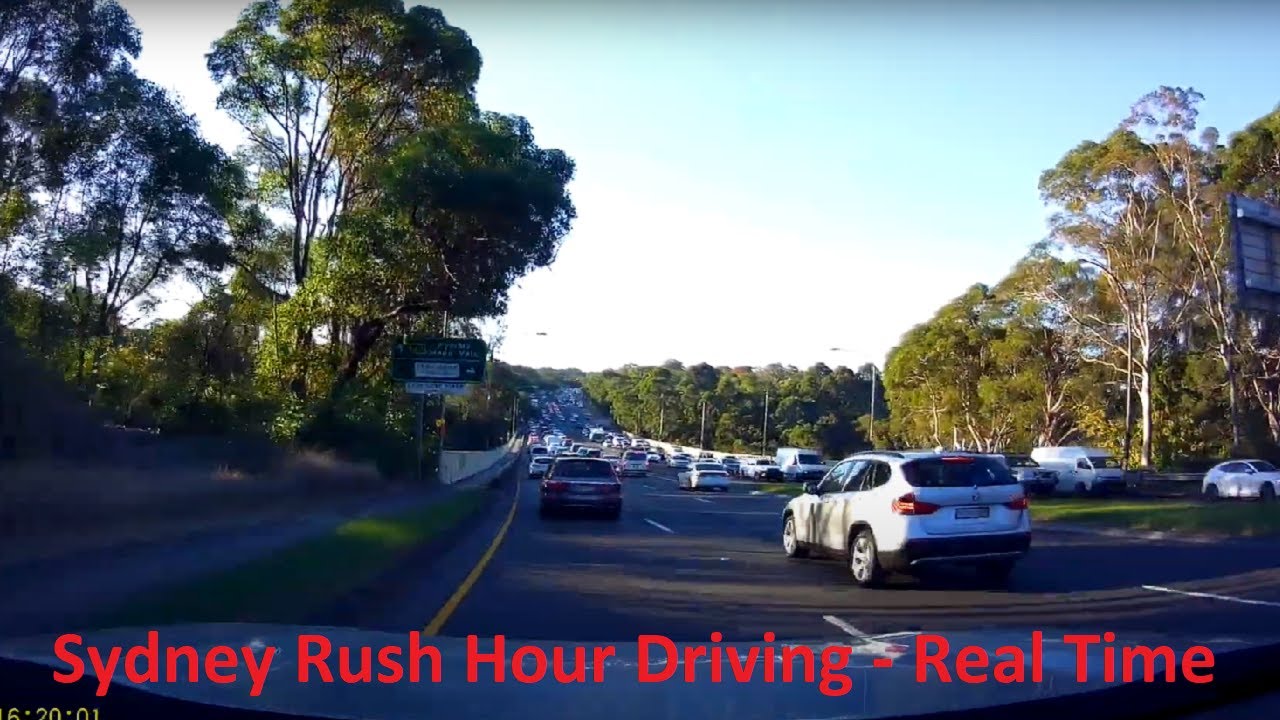 Sydney rush hour driving (real time) – Ermington to Turramurra via A40, A3 and A1