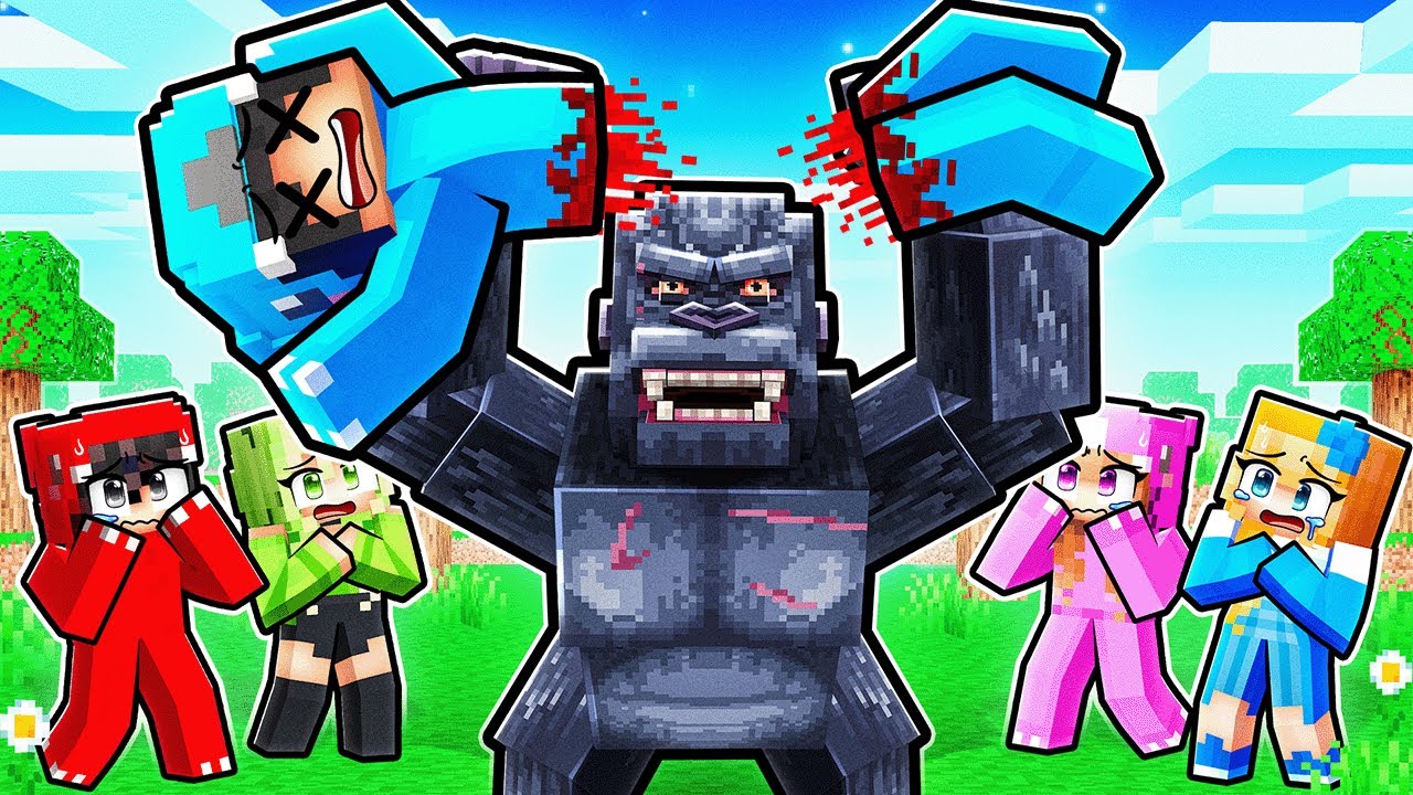 100 People VS 1 Gorilla In Minecraft!