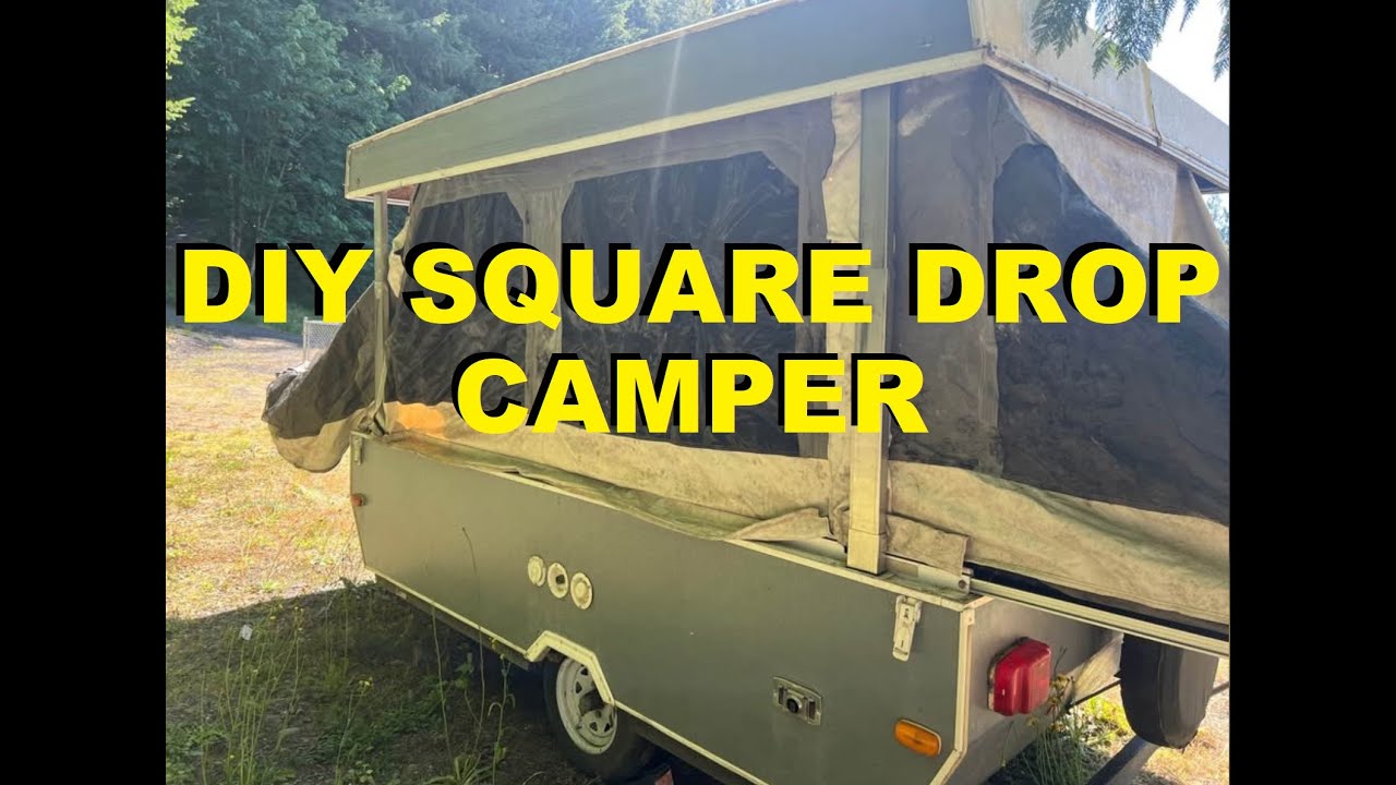Pop up trailer converted into a Square drop. Part 1 Tear down