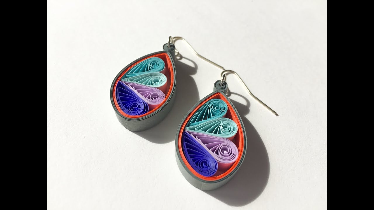 Teardrop Ruffle Earrings Quilling Tutorial