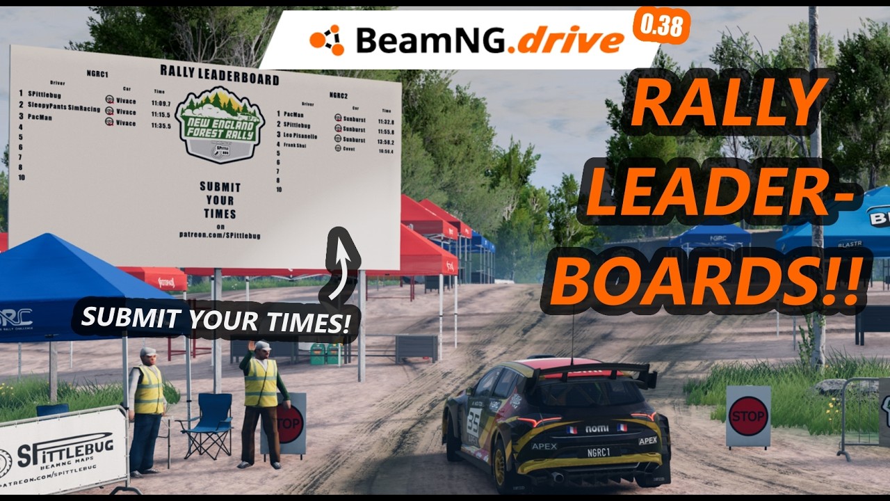 Таблица лидеров ралли BeamNG &mdash; Как участвовать в ралли New England Forest Rally