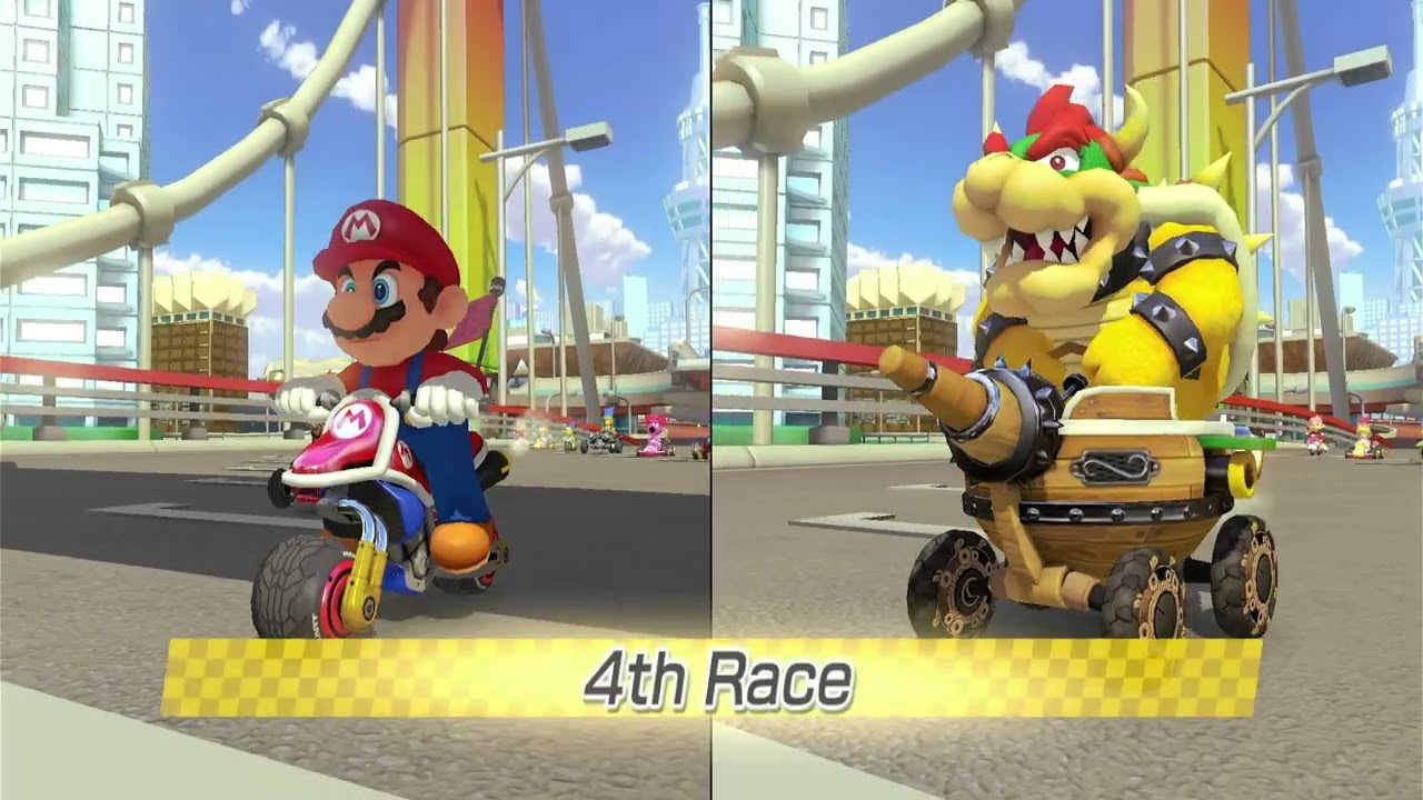 Mario Kart 8 Deluxe: Mario & Bowser in Same Team in VS Race, 2 Players