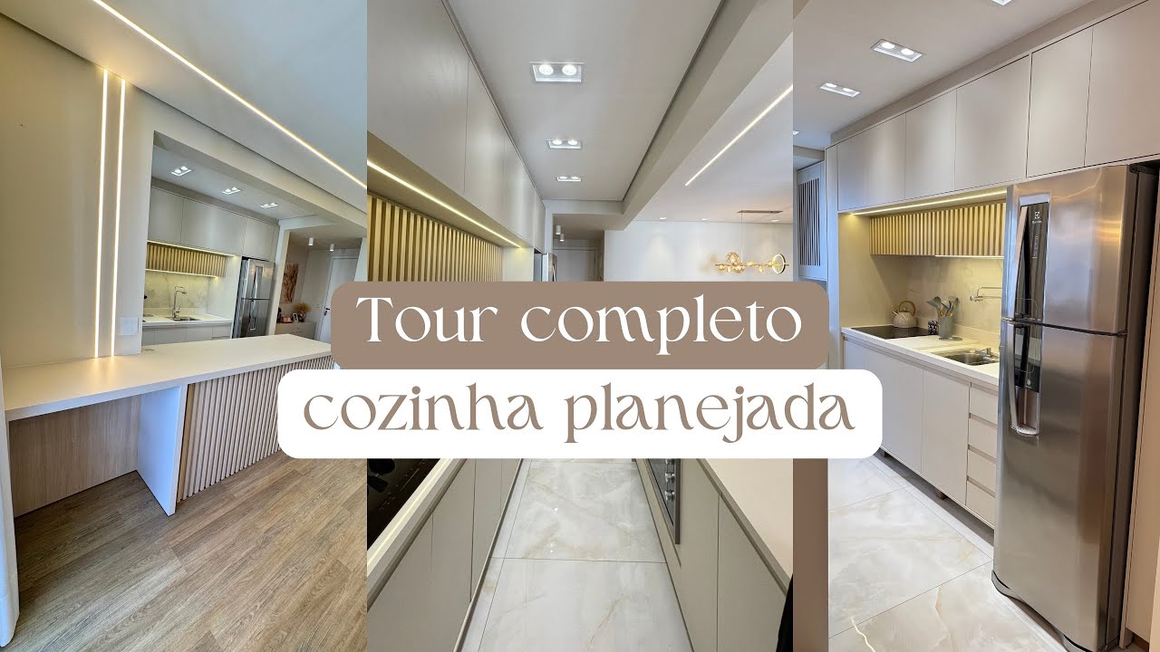 TOUR COMPLETO PELA NOSSA COZINHA PLANEJADA 😍✨