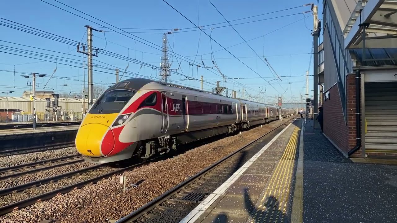 LNER Azuma passing Doncaster