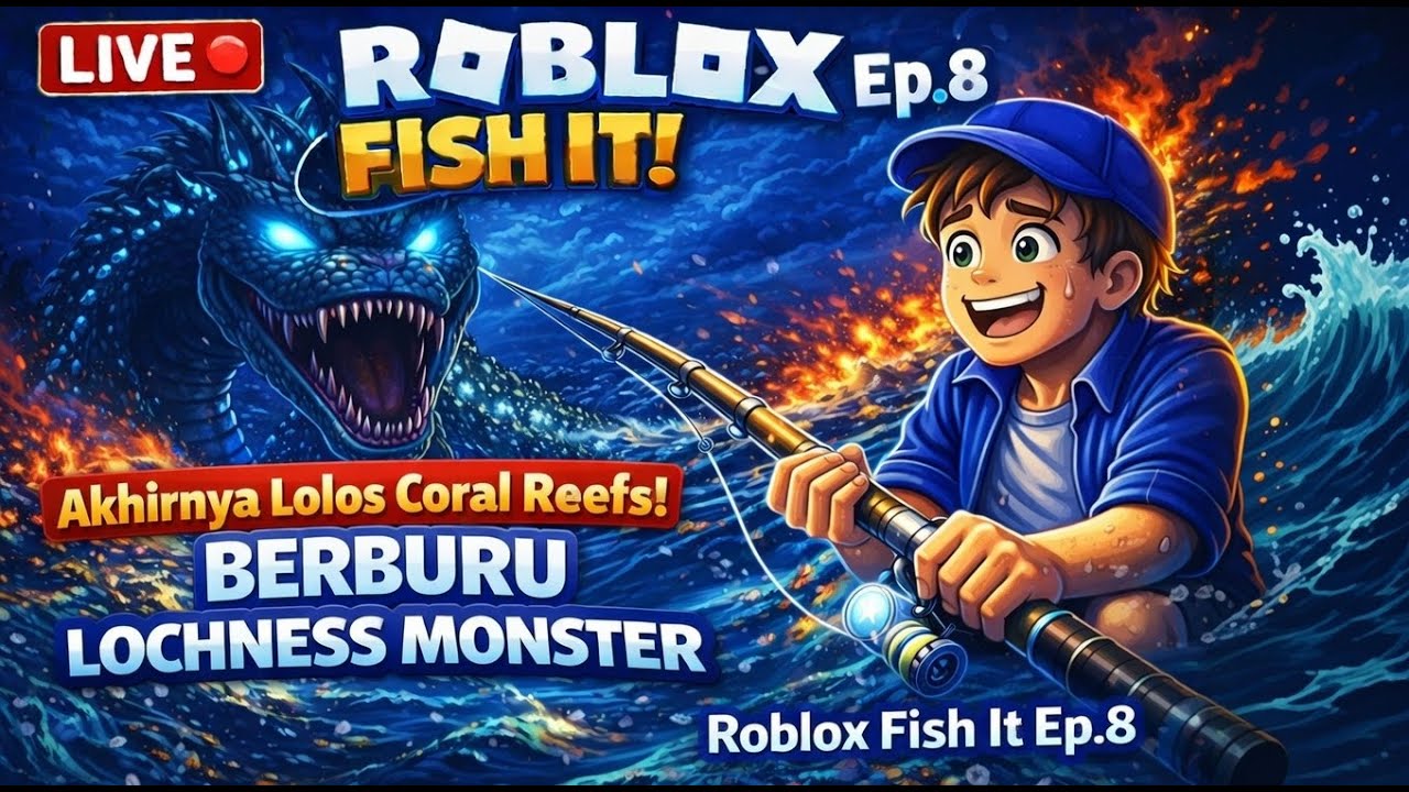 🔴 Akhirnya Lolos Coral Reefs! Berburu Lochness Monster | Roblox Fish It Ep.8