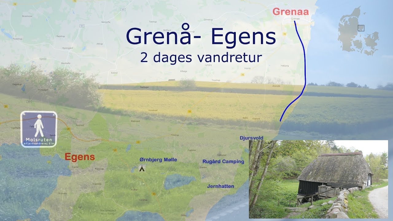 Mols route 🇩🇰 from Gren&aring;  to  Egens in 2 days