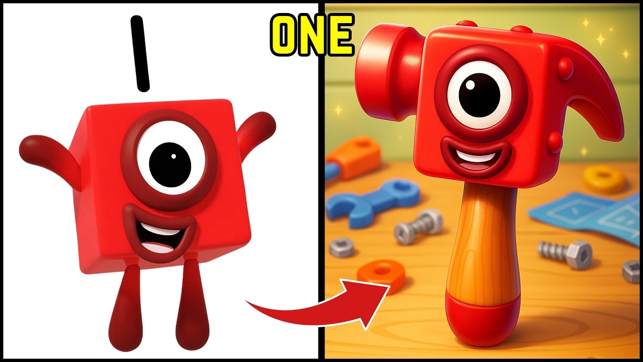 🔢 Numberblocks Reimagined as Tools 🔧🛠️ | A Fun Learning Workshop Adventure for Kids!