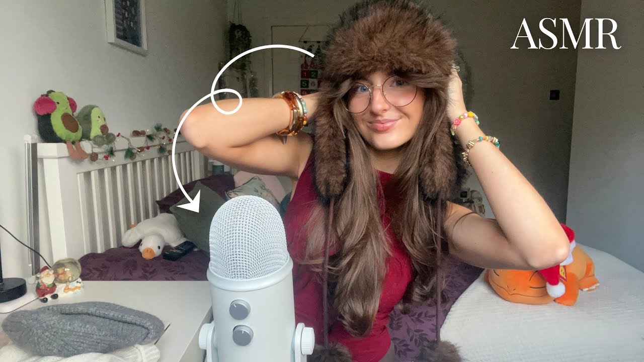 Using my winter hats as ASMR triggers (intense) Pokémon Advent Day 1!