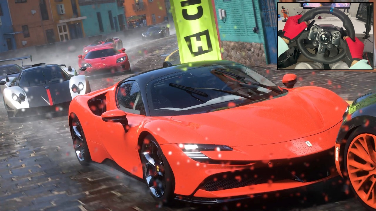 Ferrari Sf90 vs Super cars | Forza Horizon 5 Logitech g923 Steering Wheel Gameplay