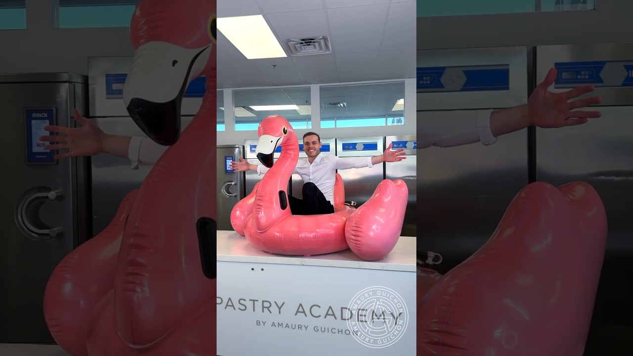Chocolate Flamingo Floatie! 🦩 Getting ready for Summer!#amauryguichon #chocolate #summer