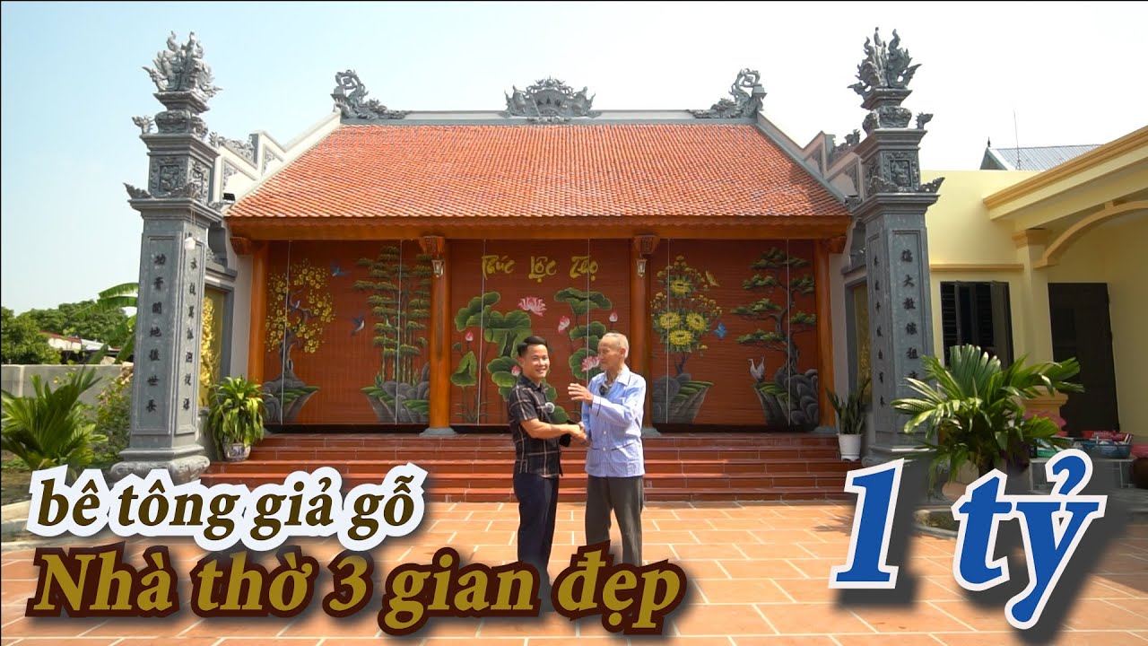 CHI TIẾT NHÀ THỜ 3 GIAN BÊ TÔNG GIẢ GỖ ĐẸP tại HẢI PHÒNG và những lưu ý quan trọng trước khi làm