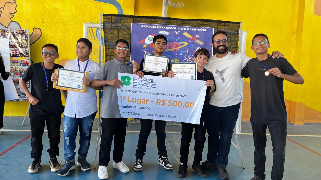 Conclusão do curso da Nasa na escola de campeões | Davi Hiel e sua equipe conquistaram o 1* Lugar 