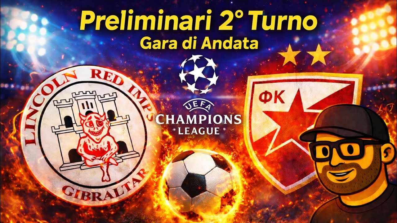 FIFA 16/ PRELIMINARI CHAMPIONS LEAGUE LINCOLN RED IMP(Gilbilterra)-STELLA ROSSA (Belgrado) 