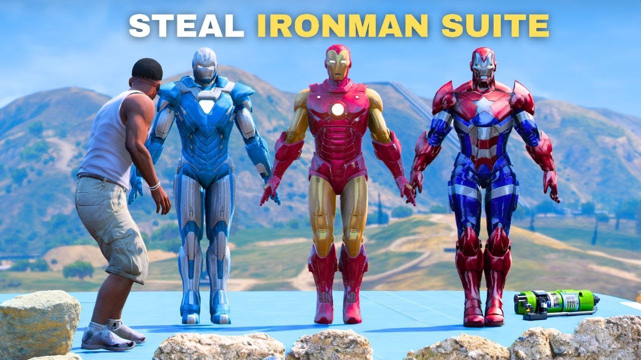 Gta 5 Franklin & Shinchan Steal IRONMAN Suites And Got Ultimate Ironman Super Powers In Gta 5