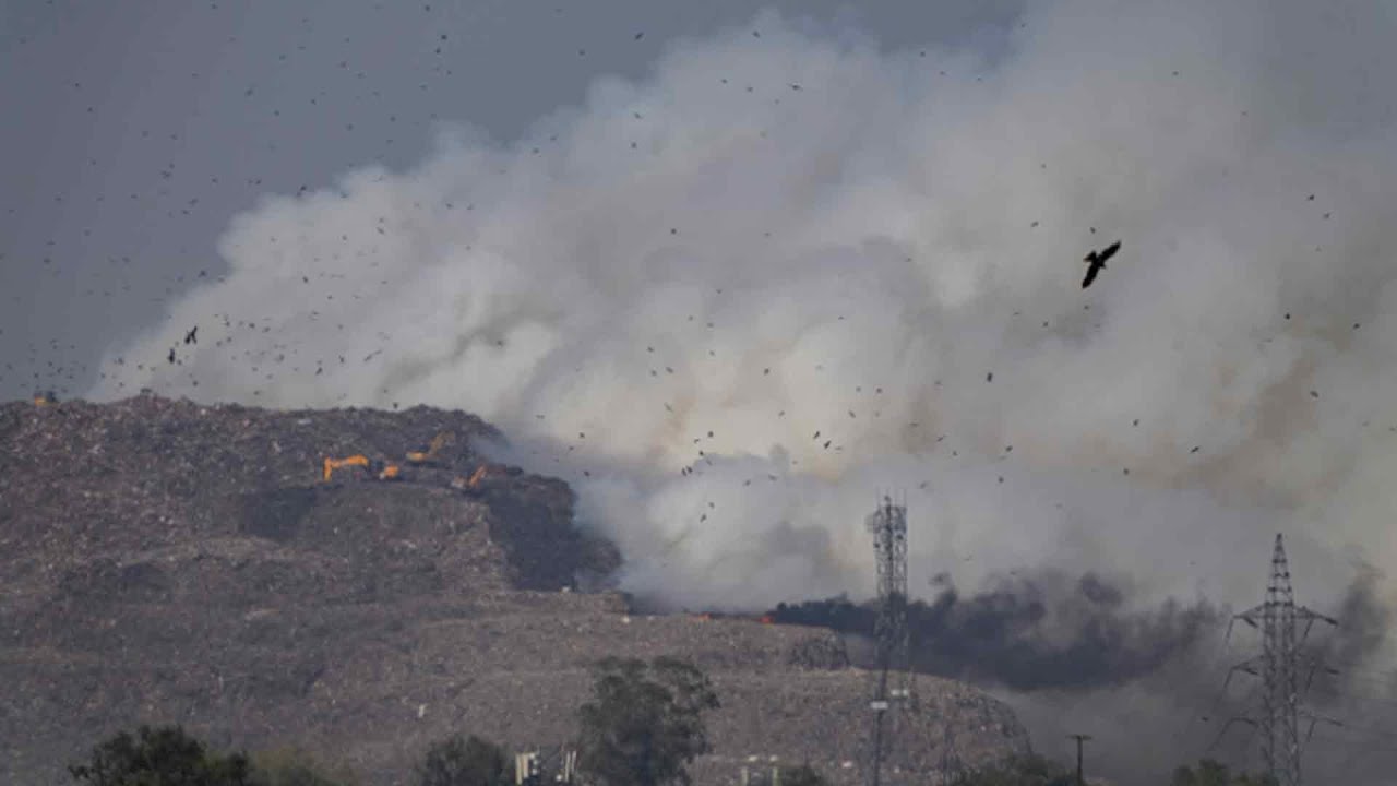 Watch: Fire at dumping yard in Delhi's Ghazipur continues to rage