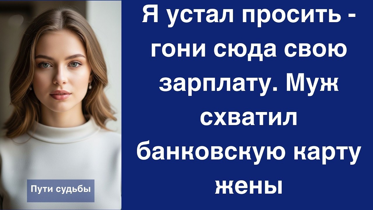 Я устал просить   гони сюда свою зарплату  Муж схватил банковскую карту жены
