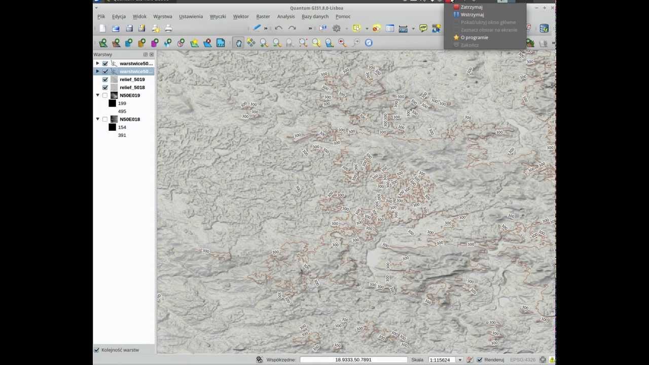 QGIS - Rzeźba terenu i warstwice