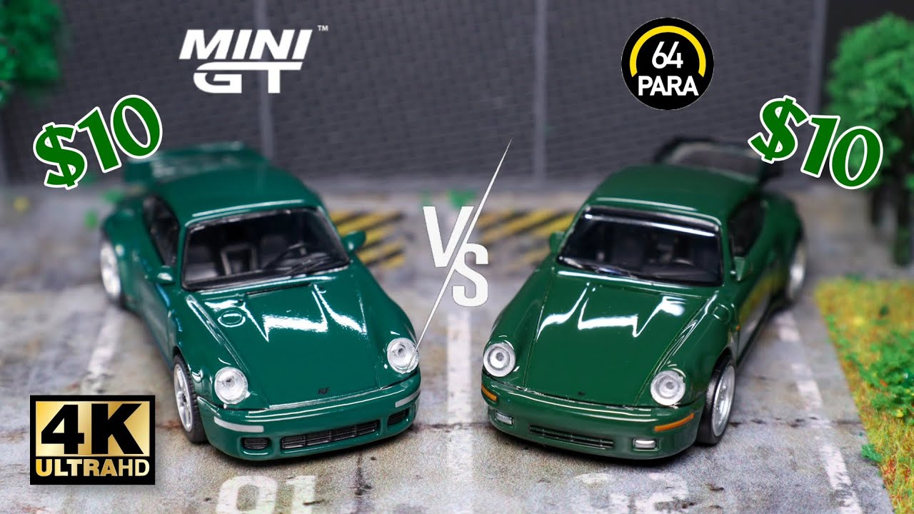 Mini GT vs PARA64- RUF CTR Anniversary Irish Green l Cinema Shot 4K