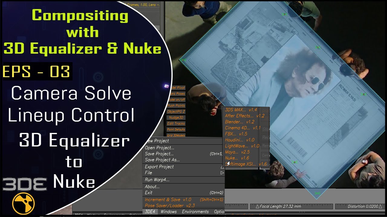 Camera Solve & Lineup Controls | 3D Equalizer to Nuke | Compositing with 3D Equalizer and Nuke EP_03