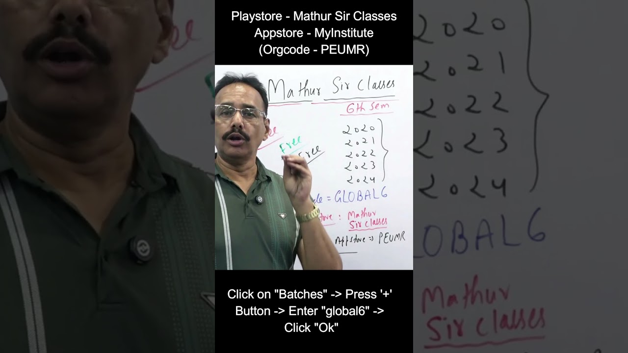 FREE year videos 2020-2024! #mathursirclasses