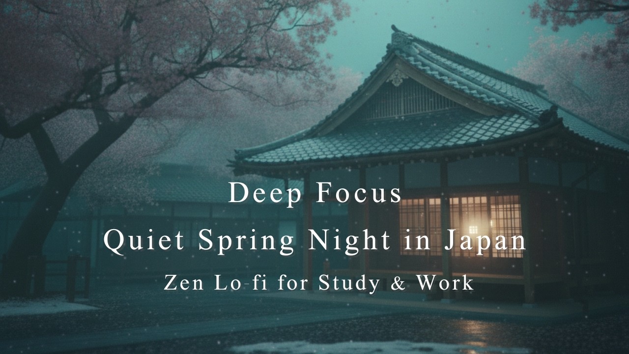 Deep Focus | Quiet Spring Night in Japan | Zen Lo-fi for Study & Work