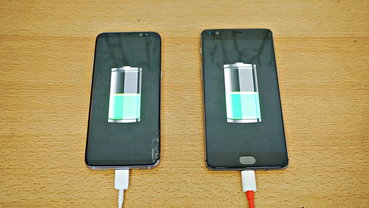 Samsung Galaxy S8 vs OnePlus 3T - Battery Charging Speed Test! (4K)