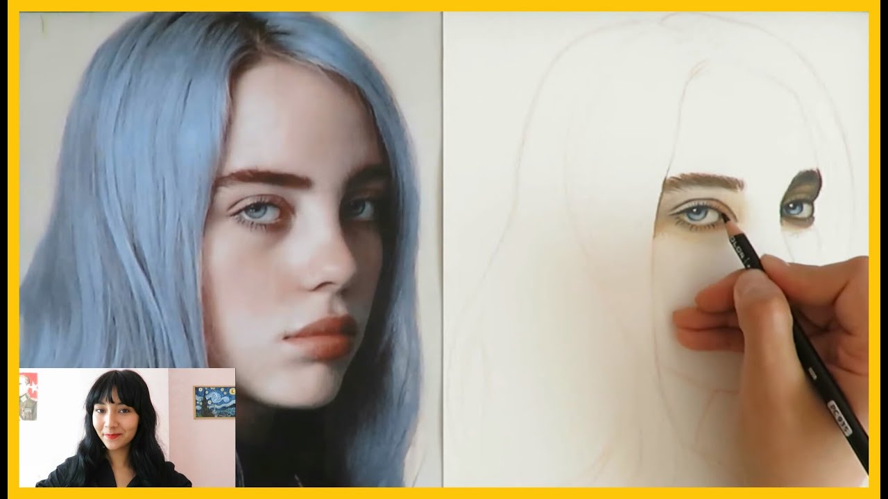 Portrede Göz, Kirpik, Kaş Nasıl Boyanır? #BillieEilish