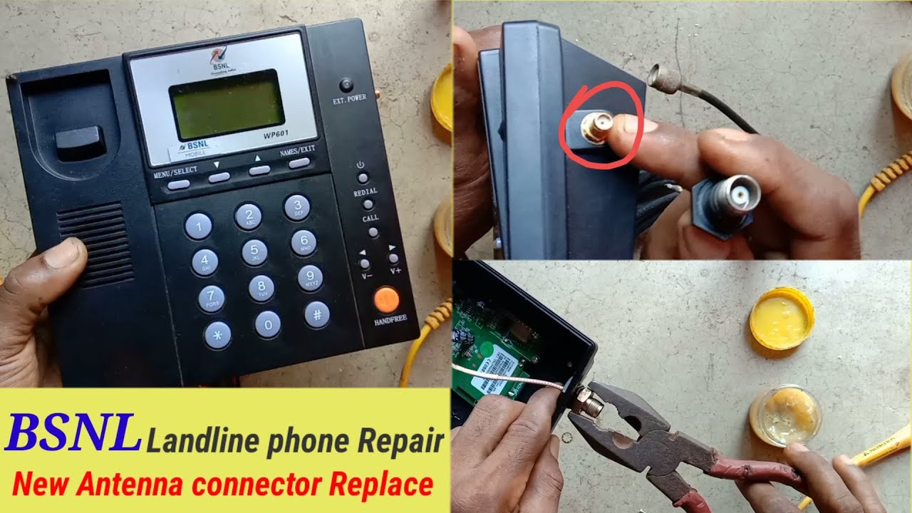 BSNL Landline Phone antenna connector replace //simcard landline antenna connector replace #landline