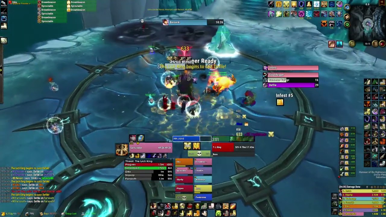 Lich King 10man Normal | cleave - Benediction | Protection Paladin