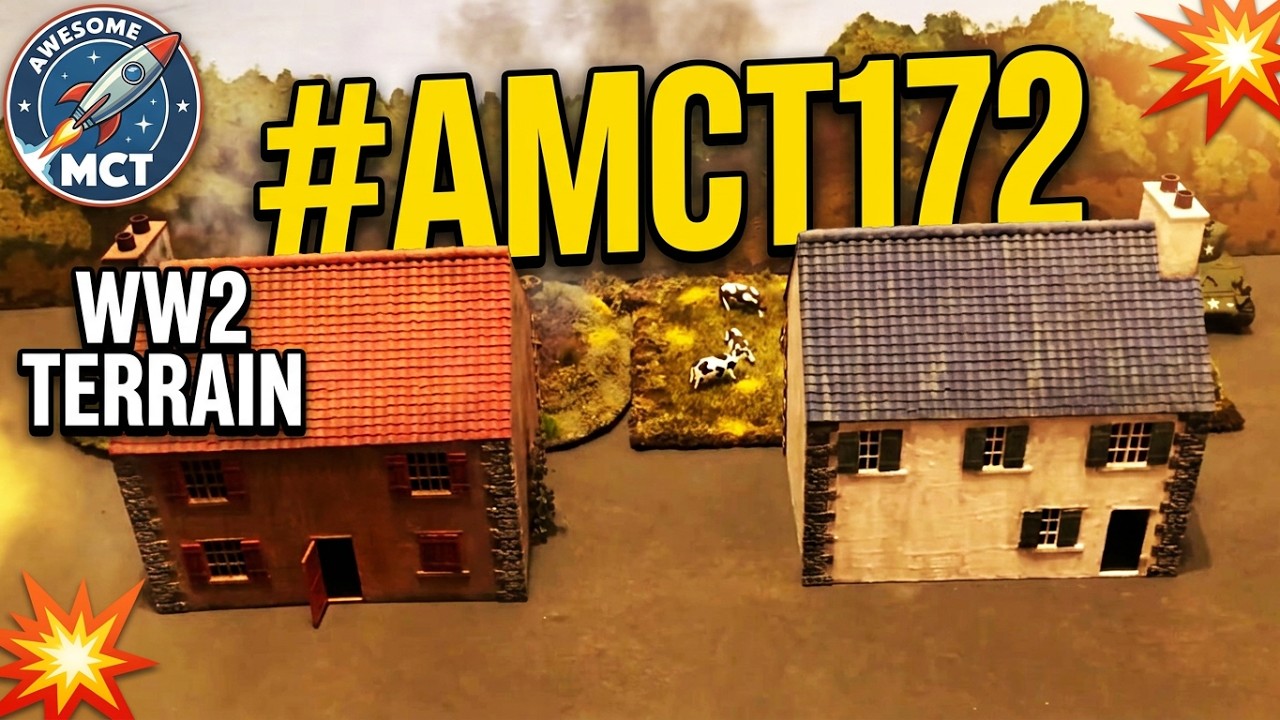 1/72 scale WW2 models Farmhouse buildings for terrain for wargaming and diorama display