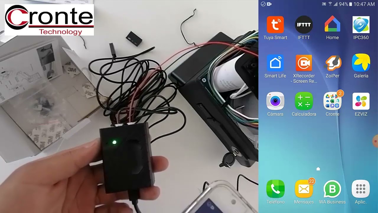 Conexión CONTROLADOR WIFI APERTURA MOTOR puerta GARAJE ACCCESO SMART MAA-WD400A
