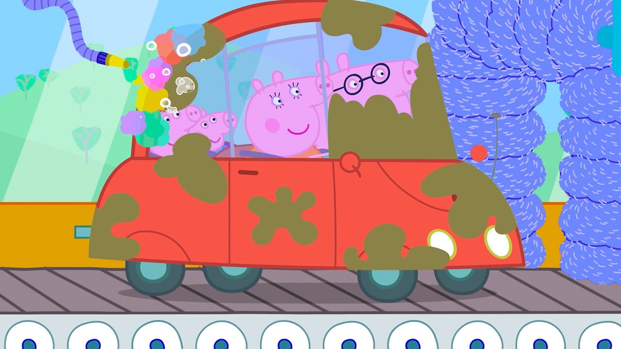 Peppa Pig Visits the NEW Electric Car Wash 🚗💦 Cleaning the Muddy Car | Tales Full Episodes | 15 Min