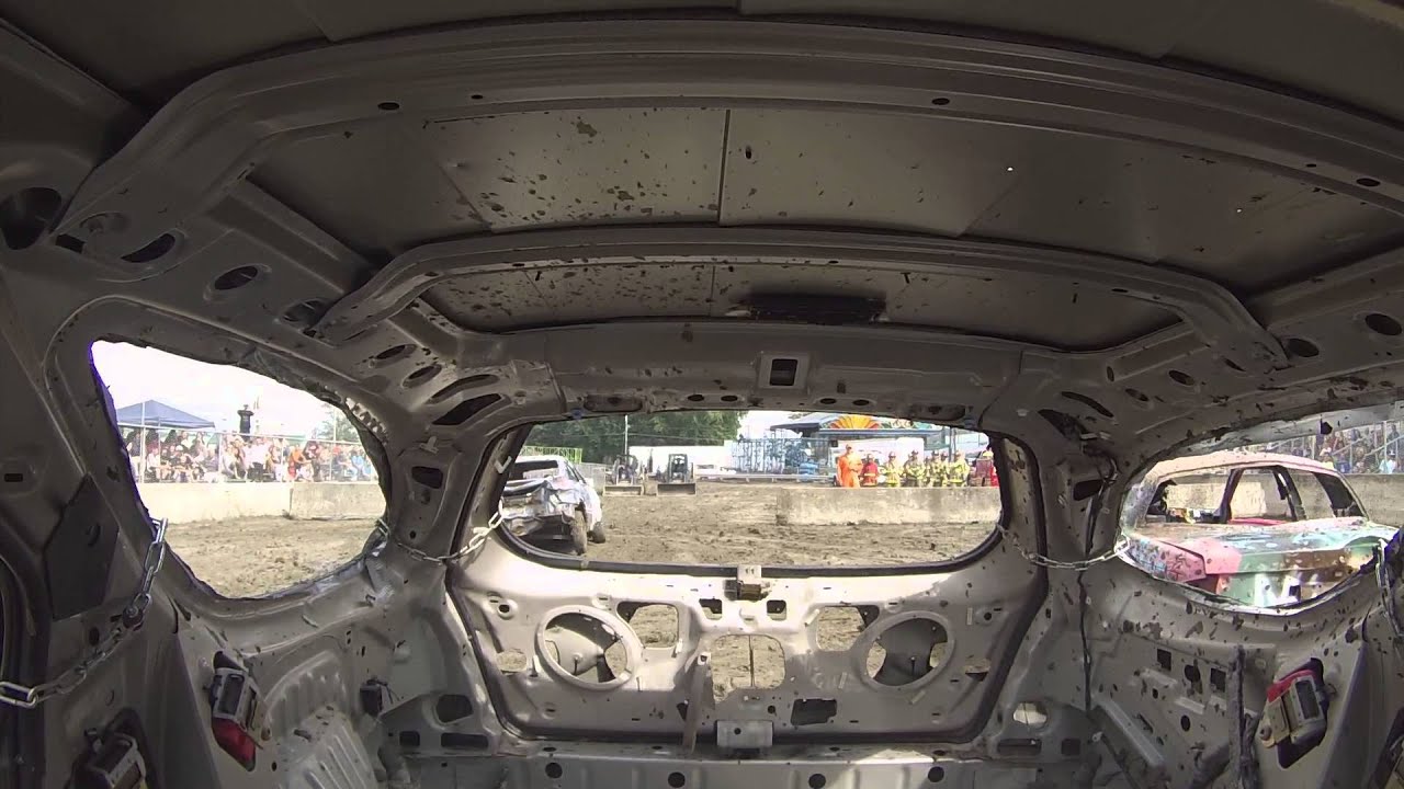 David Kettlewood Inside Rear 2013 Schaghticoke Fair Demolition Derby 6 Cylinder Heat 9/2/2013