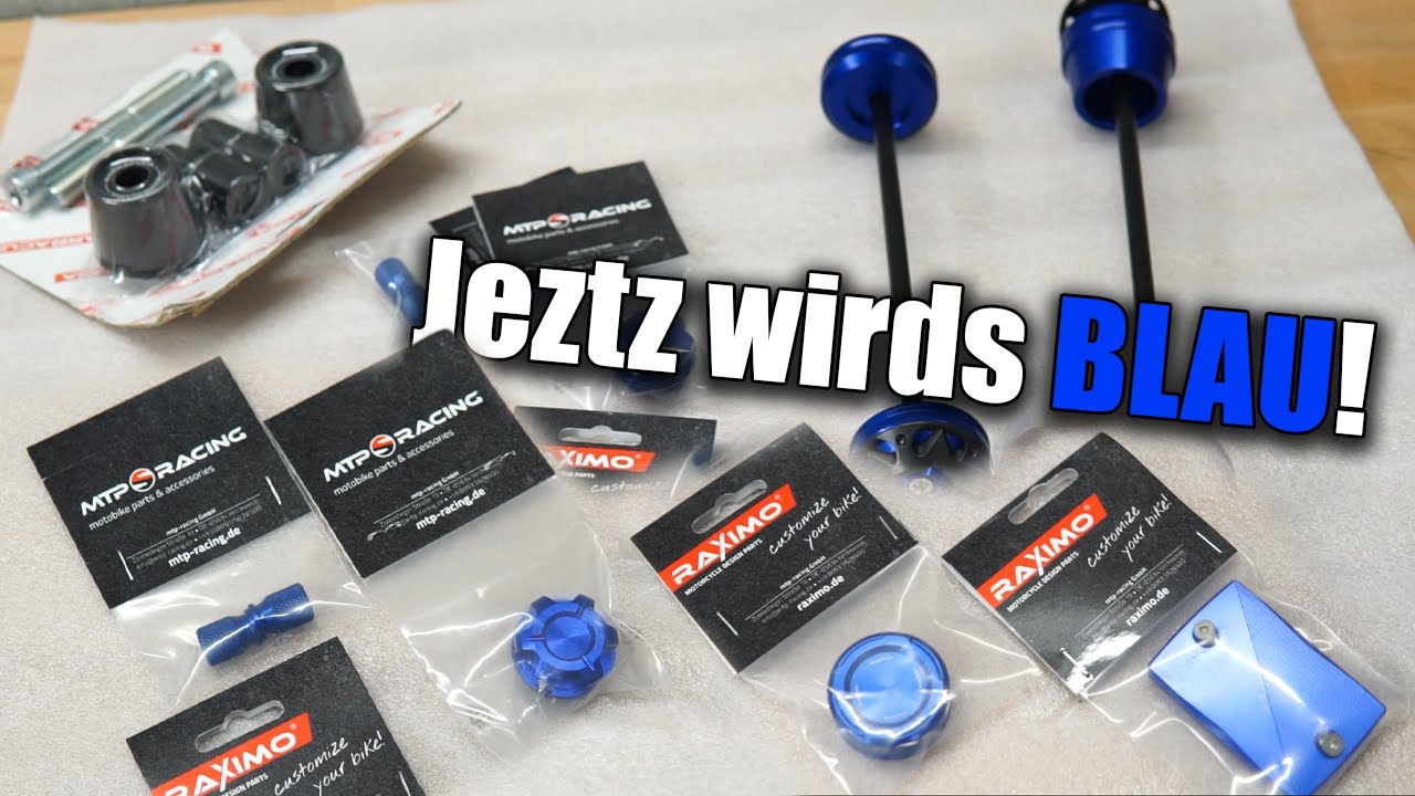 OPTIK Tuning bei der MT07! 💙 Eloxierte Teile + SturzPads 😁 Yamaha MT07 RM18 - Umbau 2022 #yamaha #mt