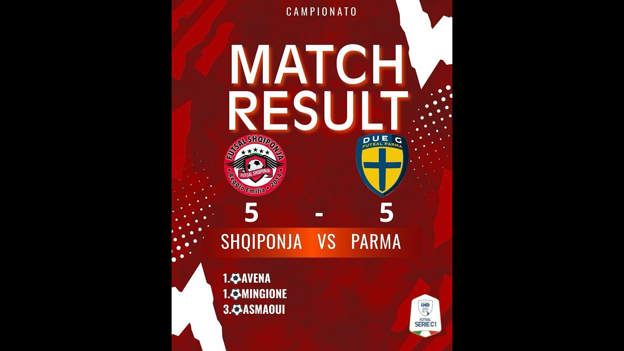 Futsal Shqiponja 5-5 Due G Futsal Parma - Highlights 2' giornata di campionato serie C1 2025/26