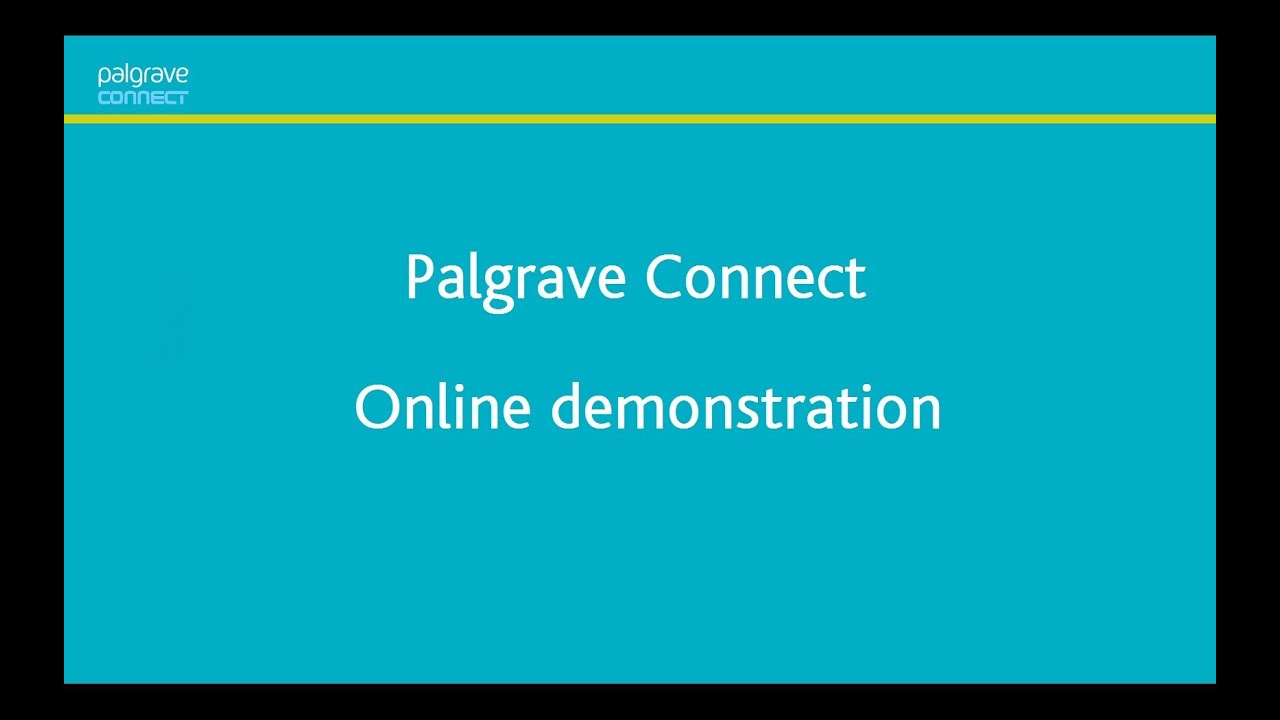 Palgrave Connect online demonstration