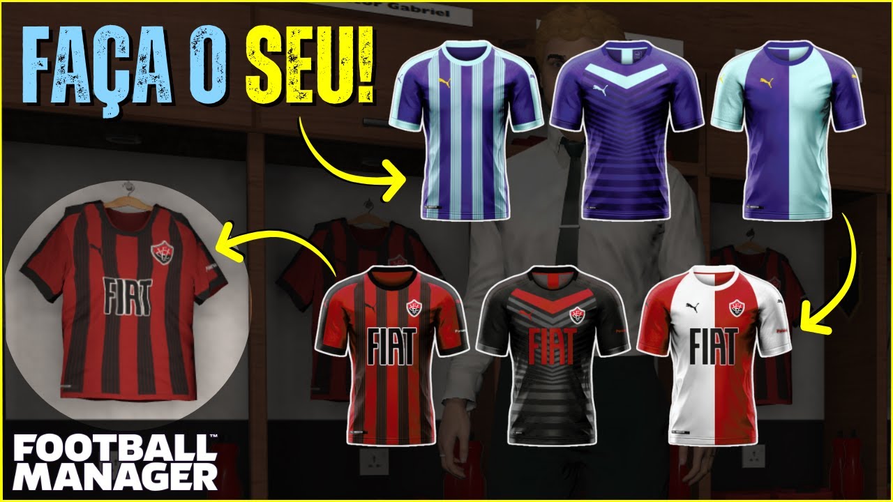Crie seus PRÓPRIOS UNIFORMES no Football Manager | Kitbasher