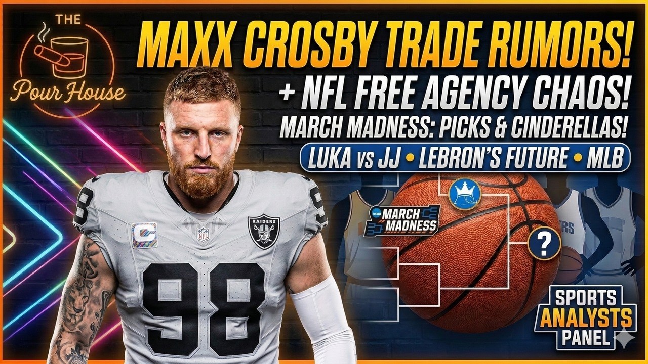 Maxx Crosby Trade Rumors + NFL Free Agency Chaos | March Madness Picks, Luka vs JJ & LeBron’s Future