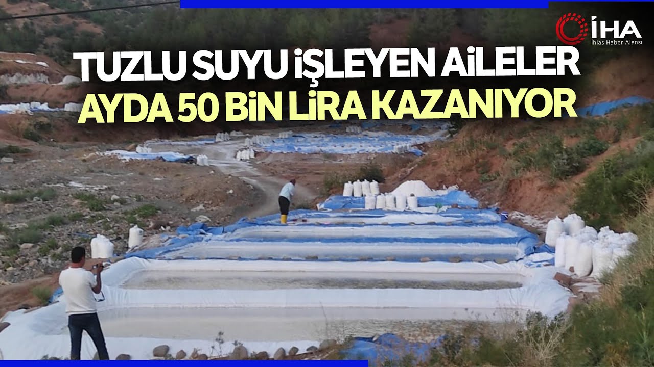 Dağdan Akan Tuzlu Su Ailelerin Geçim Kaynağı Oldu