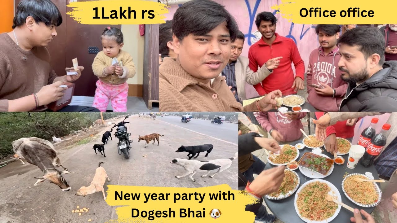 साल का पहला दिन मस्ती भरा रहा ll Dogesh Bhai ke saath New Year Party 🐶🎉   #dogeshbhai 
