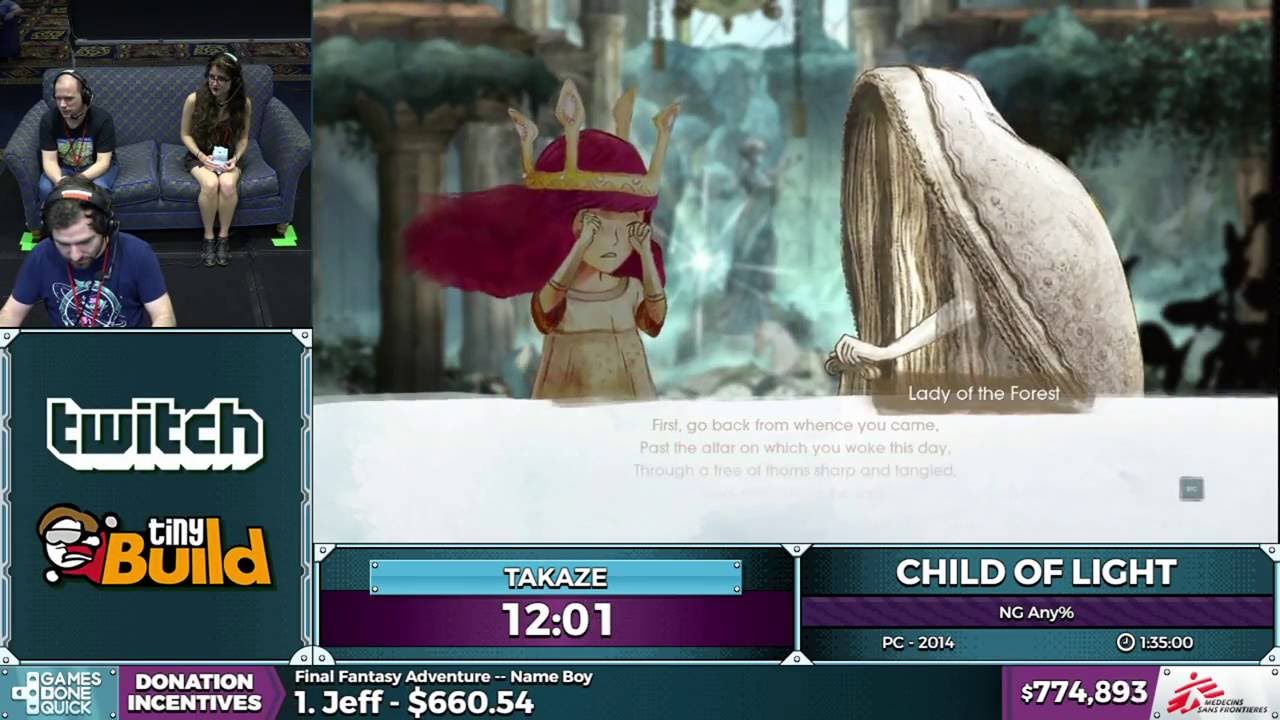 Child of Light by takaze in 1:20:35 - SGDQ 2016 - Part 163