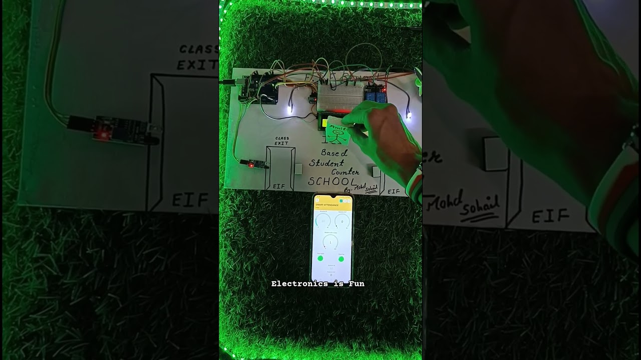 IOT Smart Class room with lights and fan 🗣️ #shorts