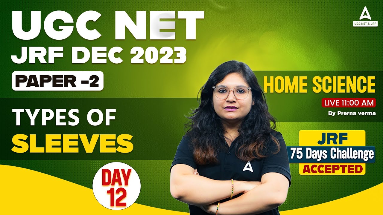 UGC NET Home Science | UGC NET Paper 2 Types of sleeves #2 By Prerna verma