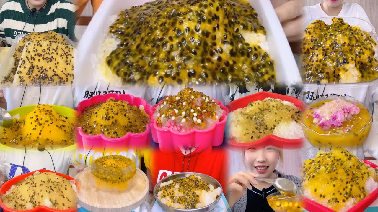 ICE WITH PASSION FRUIT EATING ASMR COLLECTION/ QIAN
