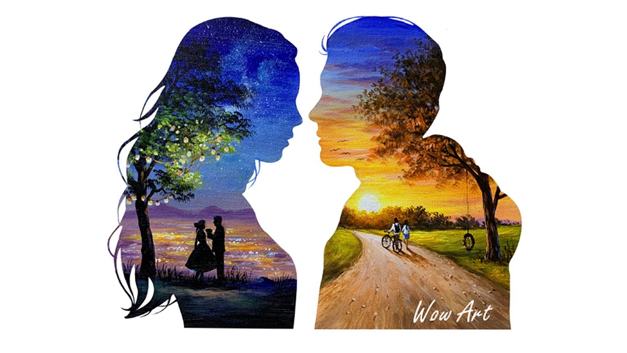 Daily challenge #217 / March's Special Art / Then and Now Painting / Best Friend - Turned Lover