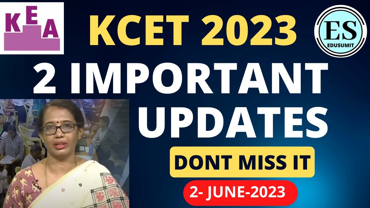 KCET 2023 // 2 Important Updates // Last Chance // KCET 2023 Updates