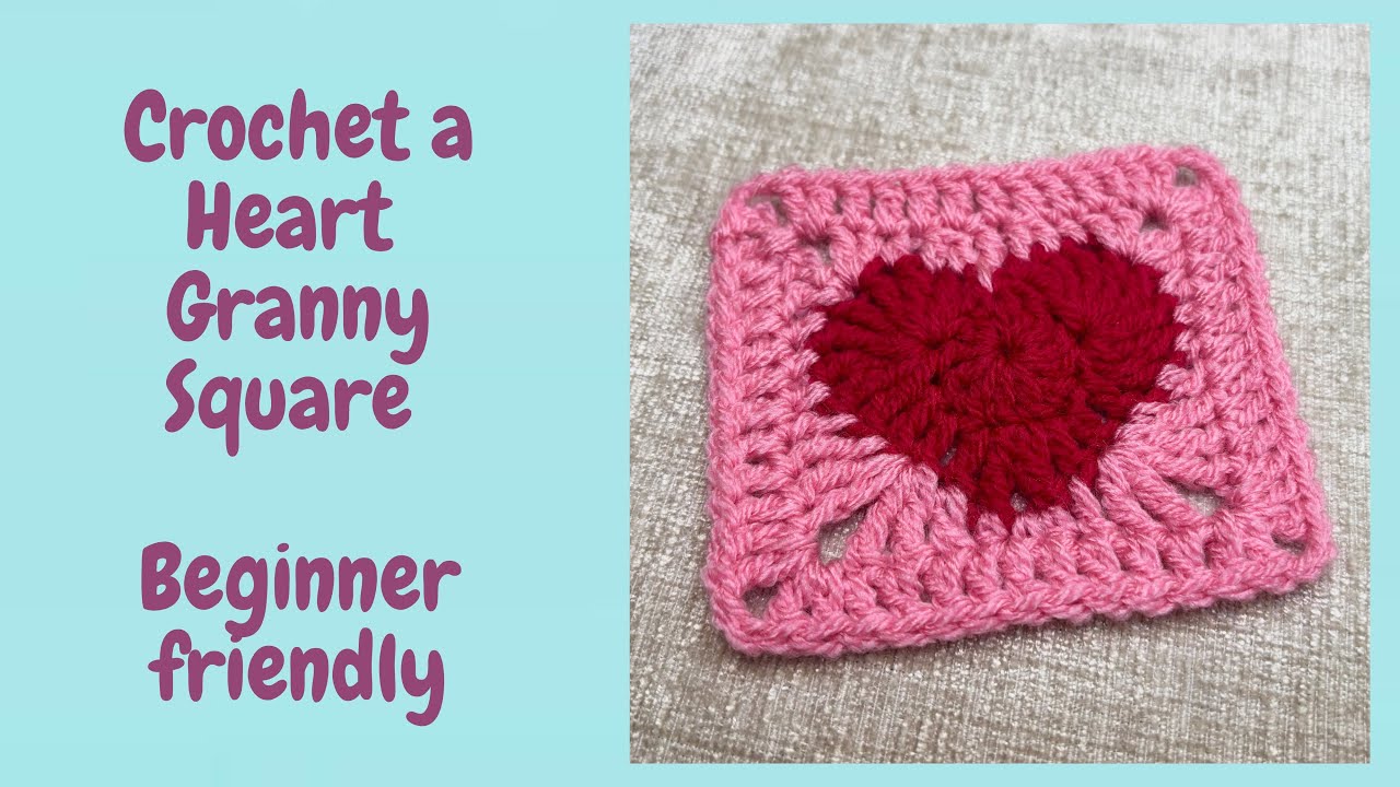 Crochet a Heart Granny Square